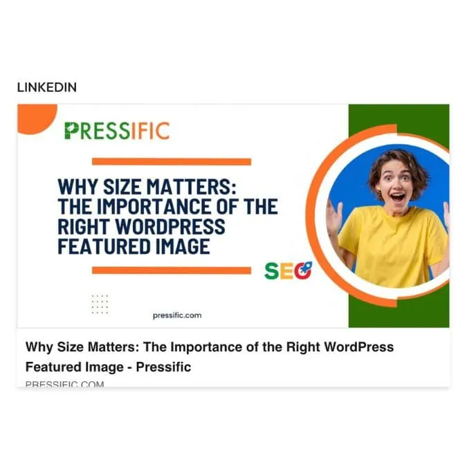 Perfect WordPress featured image on LinlkedIn