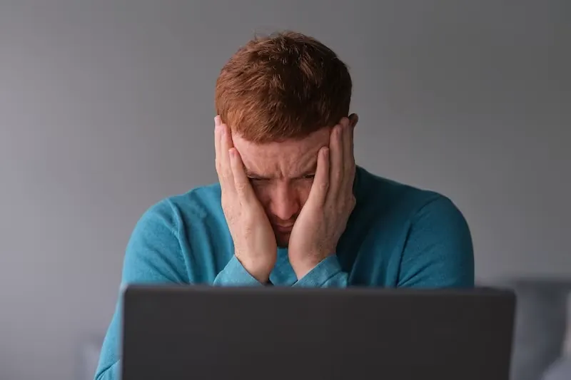 Head in hands beccause he found out how many leads he missed because his form plugin had stopped working due to an auto-update
