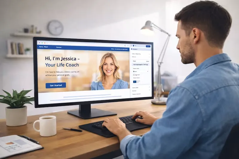 Pressific - a developer is working on the client's website