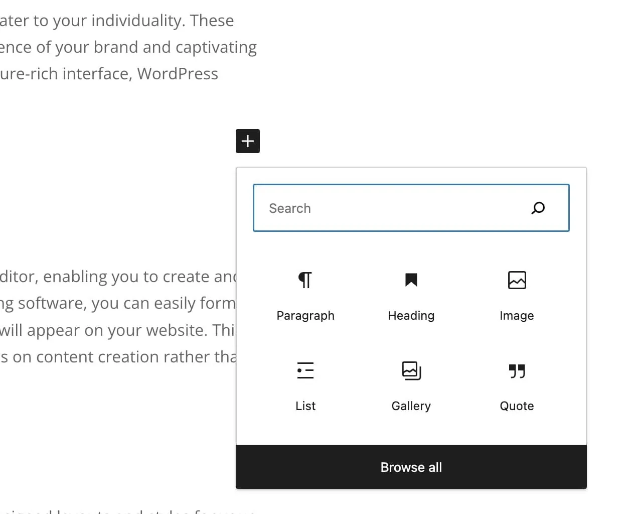 WordPress What You See Is What You Get Editor
