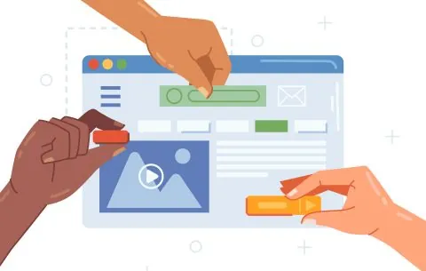 User interface designers set desktop and mobile