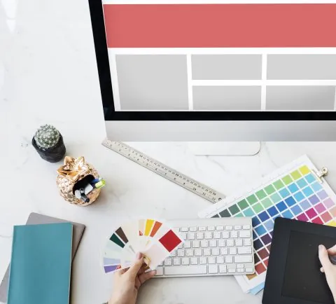 Web design template space concept